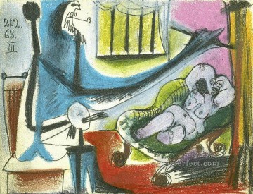 The Studio The Artist and His Model II 1963 Pablo Picasso Oil Paintings